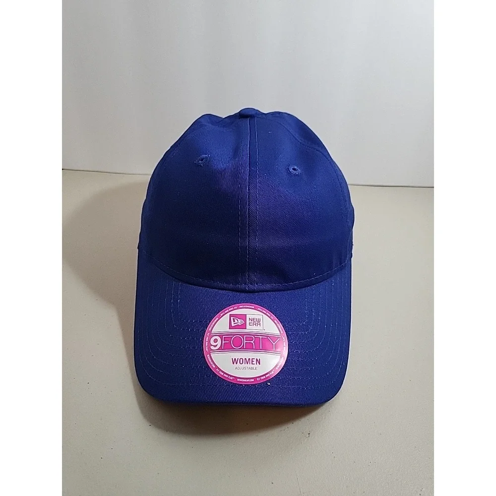New Era 9forty Blank Fitted Baseball Women's Hat Blue Ajustable Strap Cap